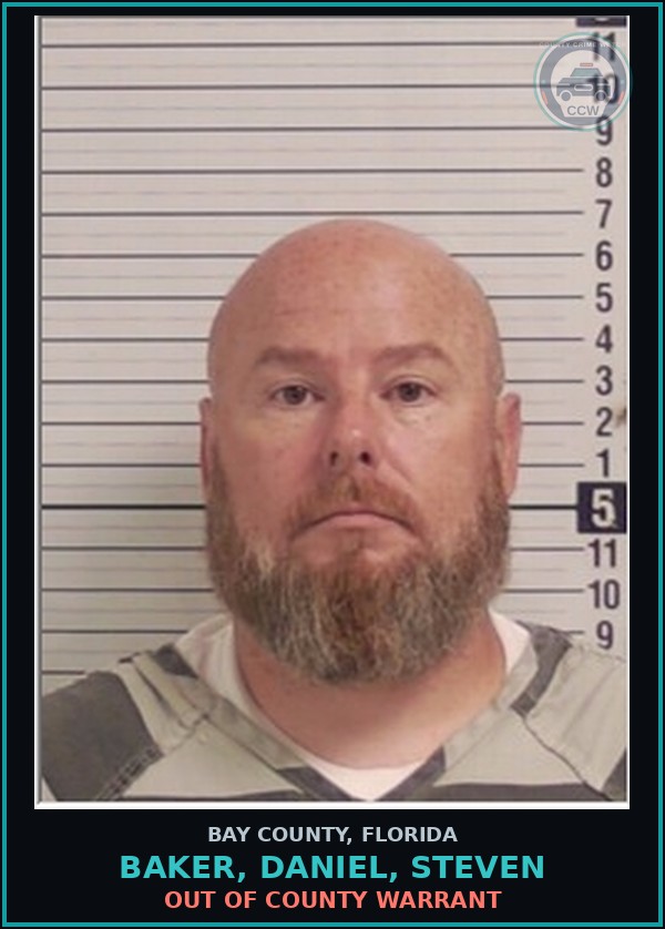 Booking mugshot of BAKER, DANIEL, STEVEN in Bay County