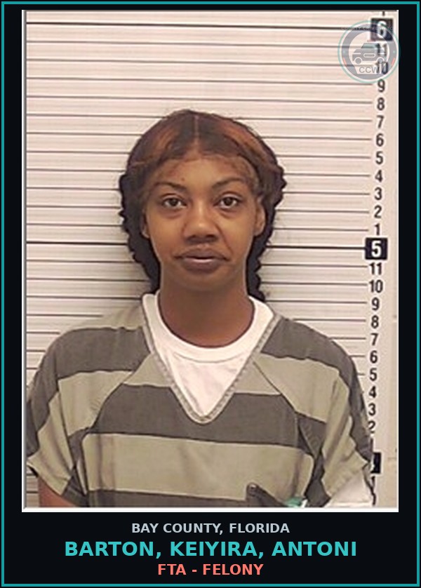 Booking mugshot of BARTON, KEIYIRA, ANTONI in Bay County
