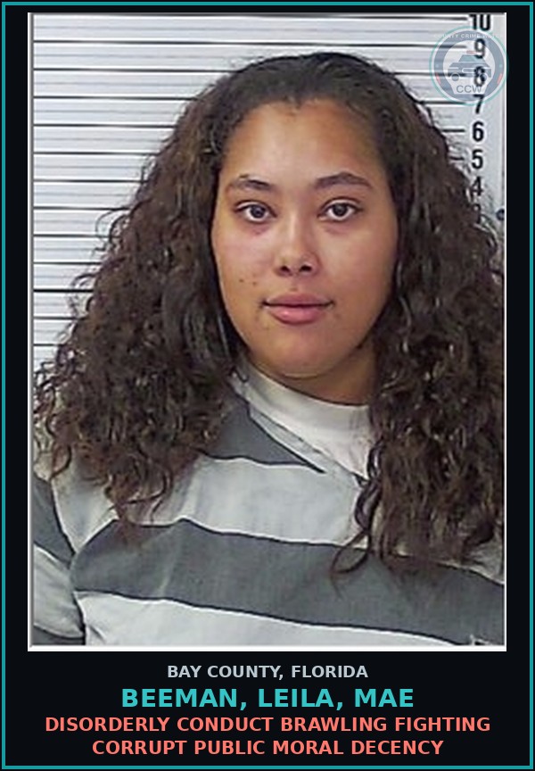 Booking mugshot of BEEMAN, LEILA, MAE in Bay County
