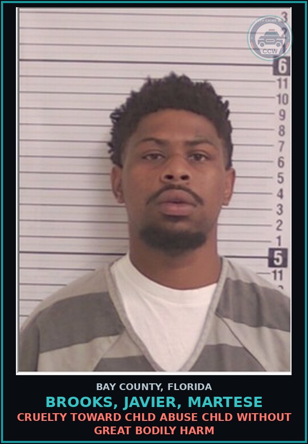Booking mugshot of BROOKS, JAVIER, MARTESE in Bay County