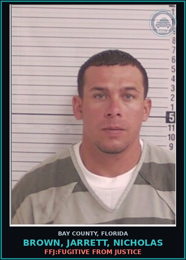 Booking mugshot of BROWN, JARRETT, NICHOLAS in Bay County