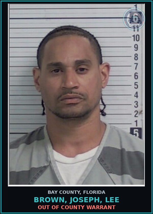 Booking mugshot of BROWN, JOSEPH, LEE in Bay County