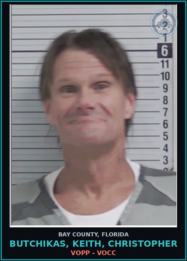 Booking mugshot of BUTCHIKAS, KEITH, CHRISTOPHER in Bay County