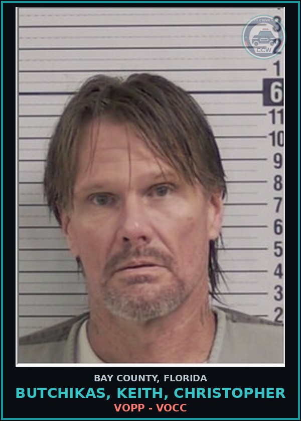Booking mugshot of BUTCHIKAS, KEITH, CHRISTOPHER in Bay County