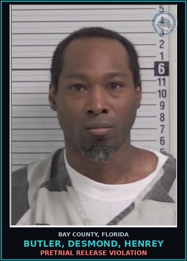 Booking mugshot of BUTLER, DESMOND, HENREY in Bay County