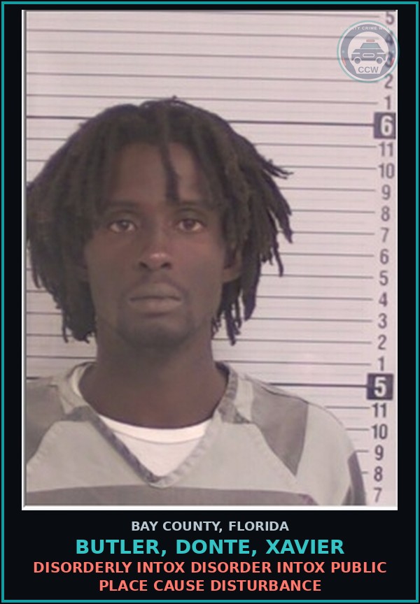Booking mugshot of BUTLER, DONTE, XAVIER in Bay County