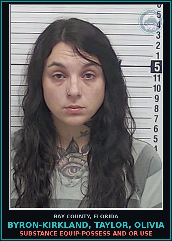 Booking mugshot of BYRON-KIRKLAND, TAYLOR, OLIVIA in Bay County