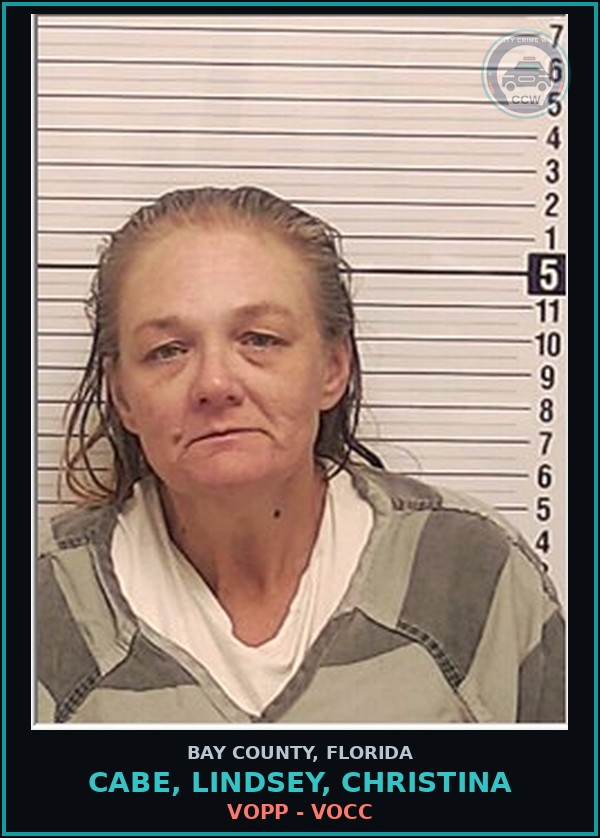 Booking mugshot of CABE, LINDSEY, CHRISTINA in Bay County