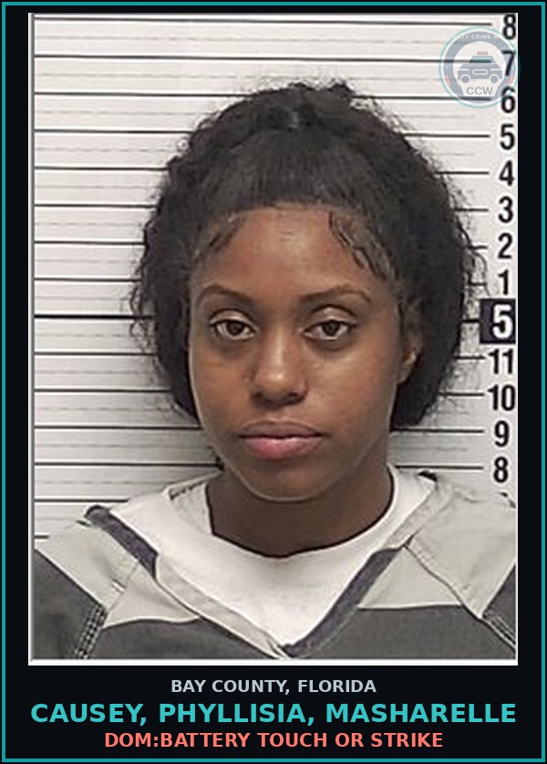 Booking mugshot of CAUSEY, PHYLLISIA, MASHARELLE in Bay County