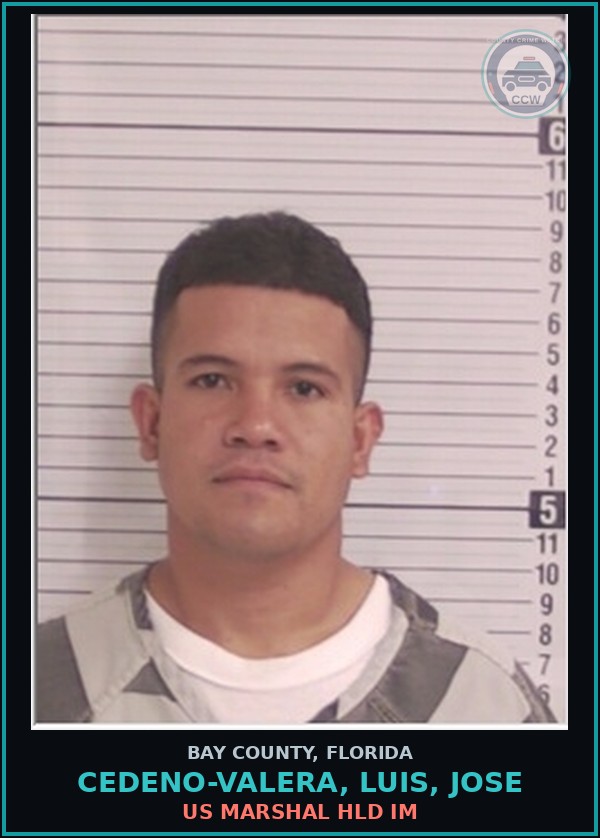 Booking mugshot of CEDENO-VALERA, LUIS, JOSE in Bay County