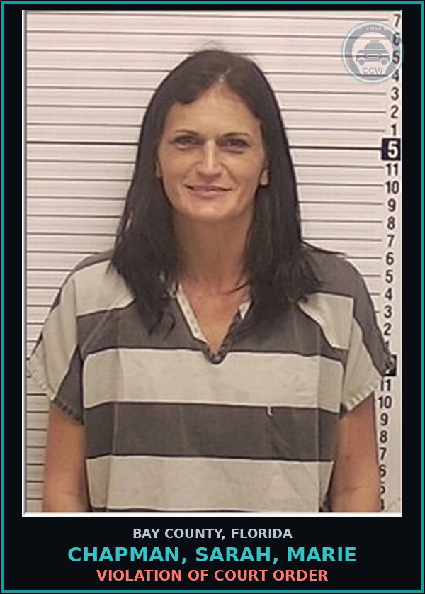 Booking mugshot of CHAPMAN, SARAH, MARIE in Bay County