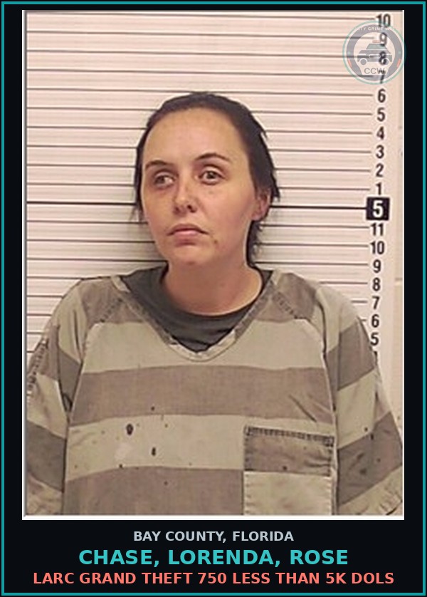 Booking mugshot of CHASE, LORENDA, ROSE in Bay County