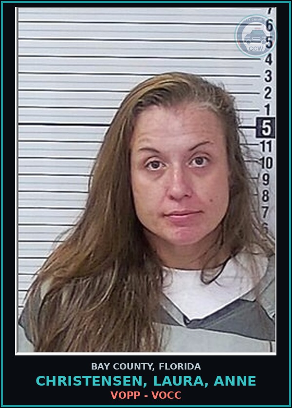 Booking mugshot of CHRISTENSEN, LAURA, ANNE in Bay County