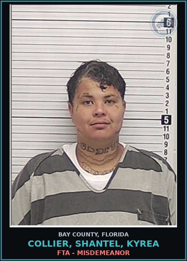 Booking mugshot of COLLIER, SHANTEL, KYREA in Bay County