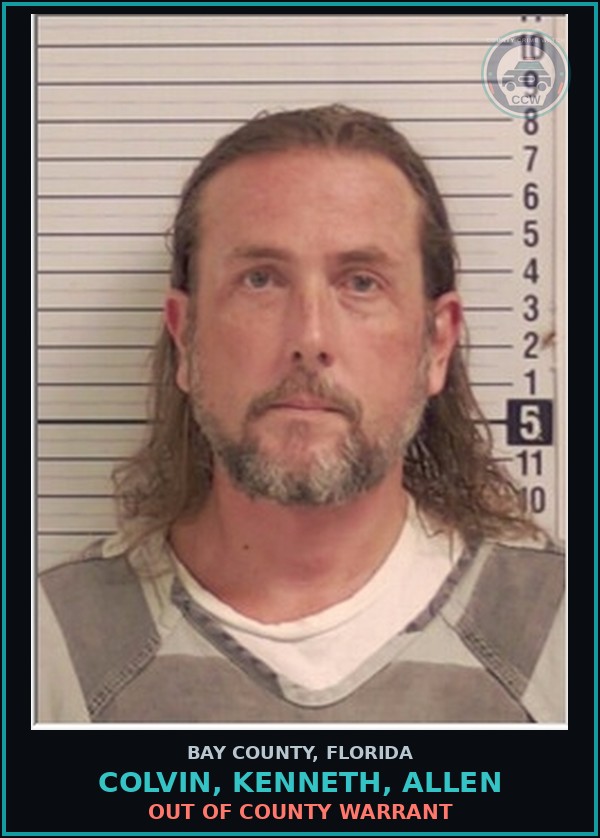 Booking mugshot of COLVIN, KENNETH, ALLEN in Bay County