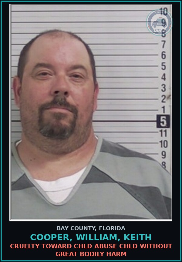Booking mugshot of COOPER, WILLIAM, KEITH in Bay County