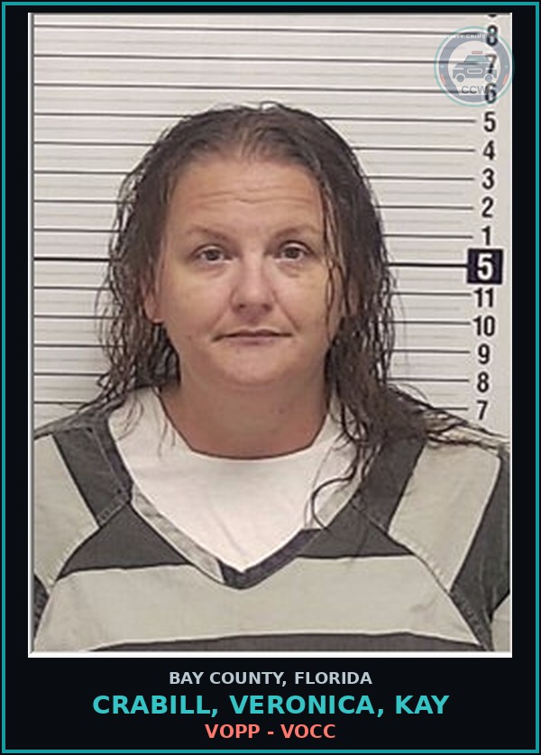Booking mugshot of CRABILL, VERONICA, KAY in Bay County