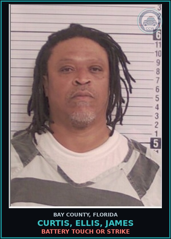 Booking mugshot of CURTIS, ELLIS, JAMES in Bay County