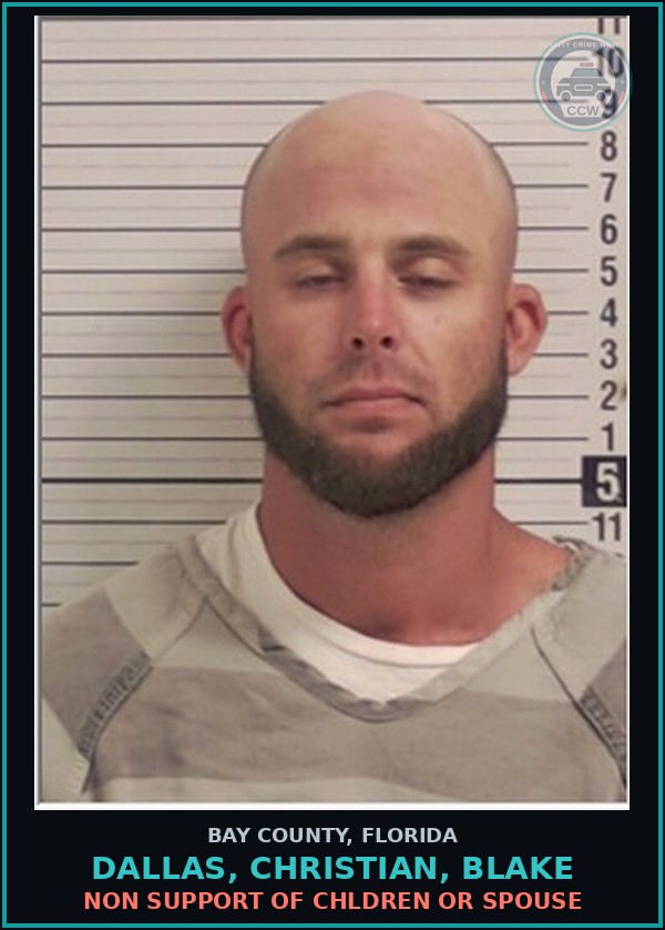 Booking mugshot of DALLAS, CHRISTIAN, BLAKE in Bay County