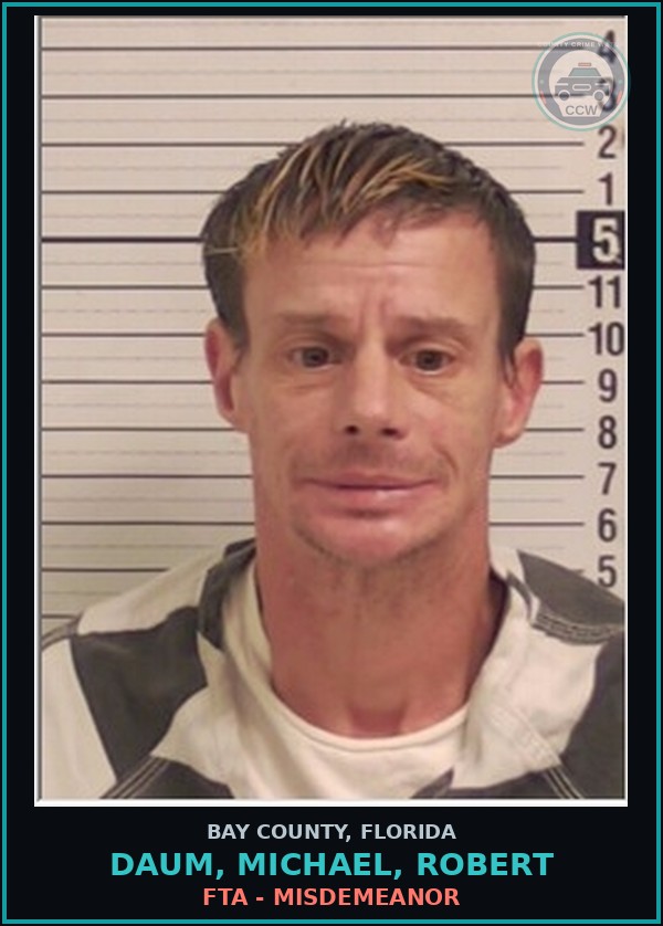 Booking mugshot of DAUM, MICHAEL, ROBERT in Bay County