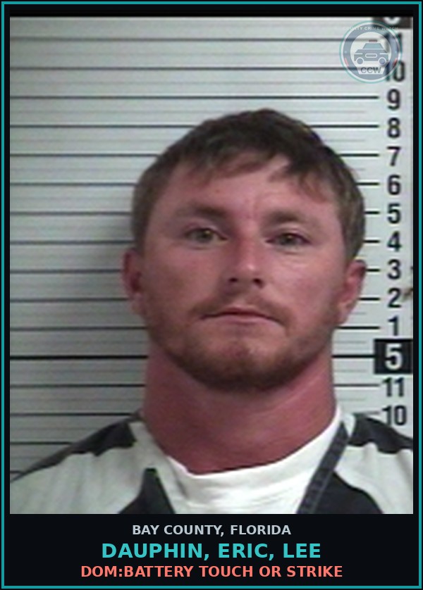Booking mugshot of DAUPHIN, ERIC, LEE in Bay County