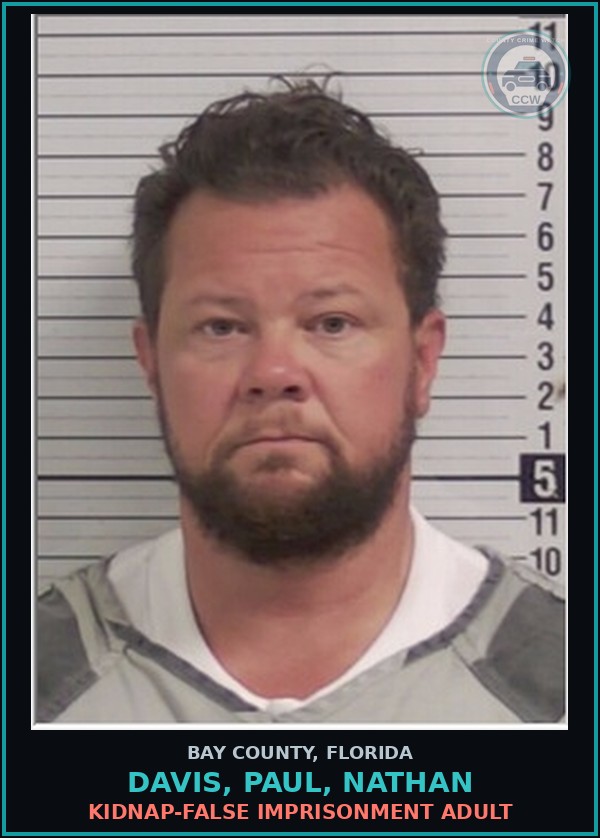 Booking mugshot of DAVIS, PAUL, NATHAN in Bay County