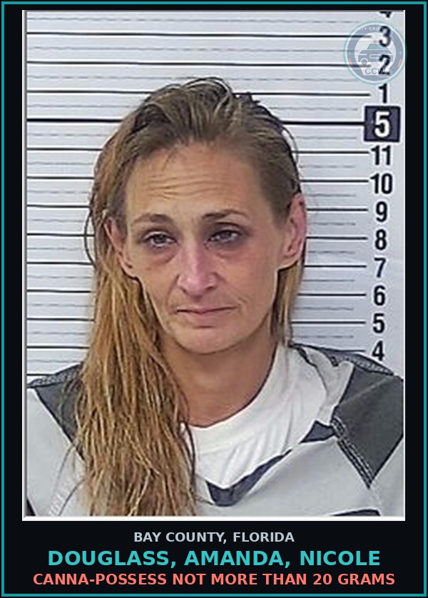 Booking mugshot of DOUGLASS, AMANDA, NICOLE in Bay County