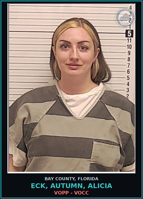 Booking mugshot of ECK, AUTUMN, ALICIA in Bay County
