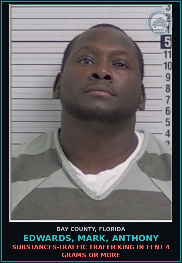 Booking mugshot of EDWARDS, MARK, ANTHONY in Bay County