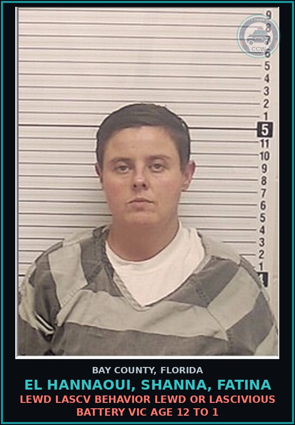 Booking mugshot of EL HANNAOUI, SHANNA, FATINA in Bay County