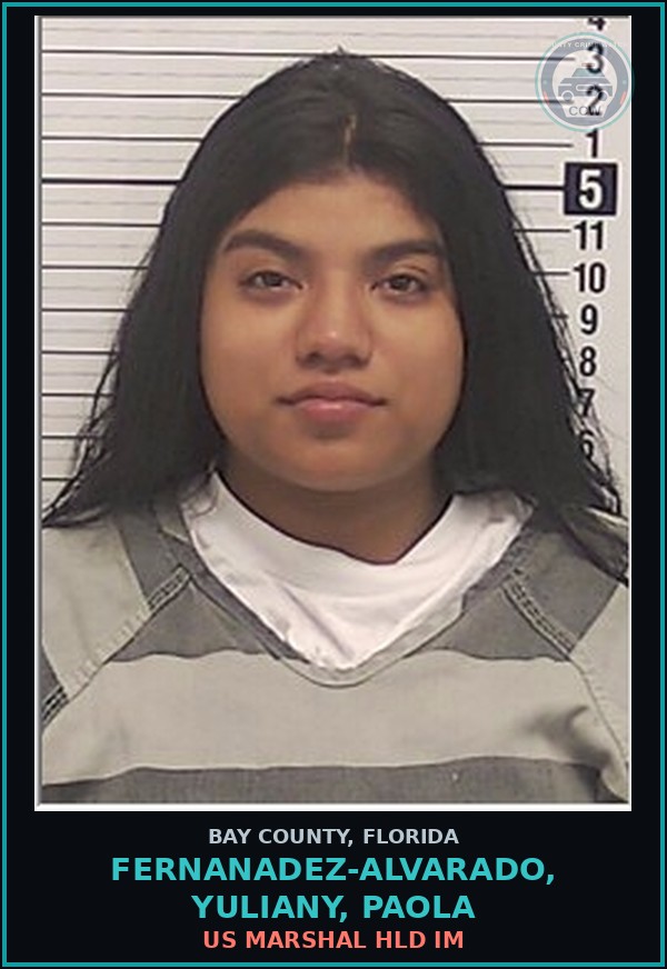 Booking mugshot of FERNANADEZ-ALVARADO, YULIANY, PAOLA in Bay County