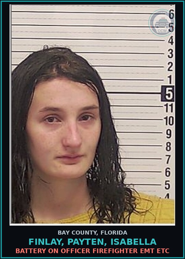 Booking mugshot of FINLAY, PAYTEN, ISABELLA in Bay County