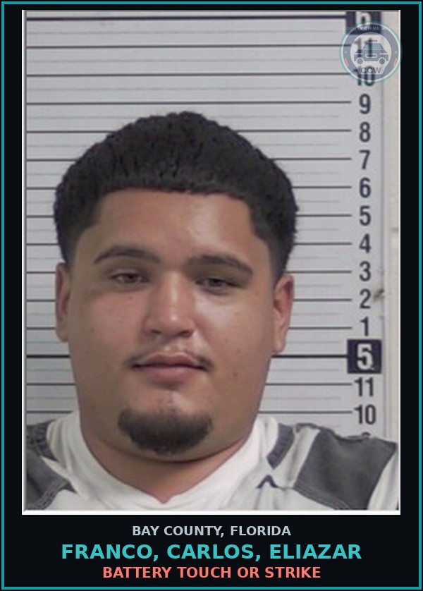 Booking mugshot of FRANCO, CARLOS, ELIAZAR in Bay County