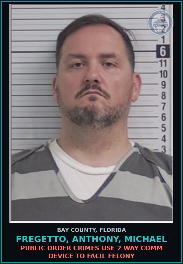 Booking mugshot of FREGETTO, ANTHONY, MICHAEL in Bay County
