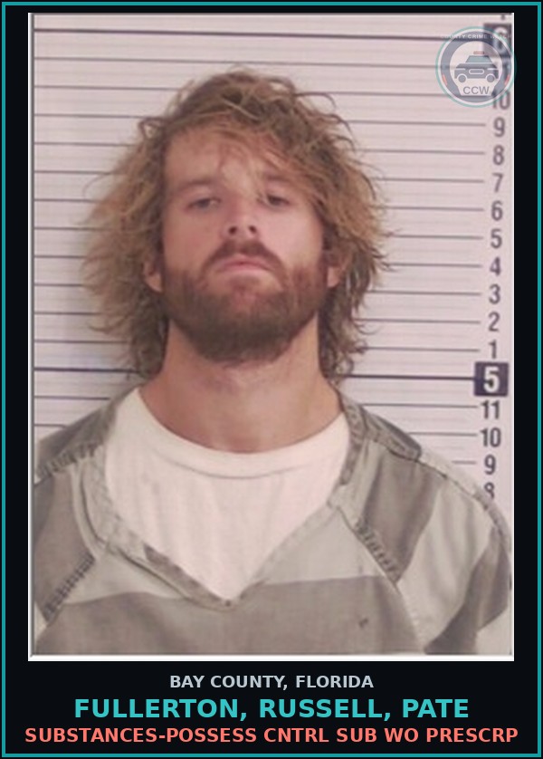 Booking mugshot of FULLERTON, RUSSELL, PATE in Bay County