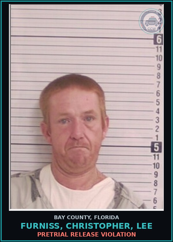 Booking mugshot of FURNISS, CHRISTOPHER, LEE in Bay County