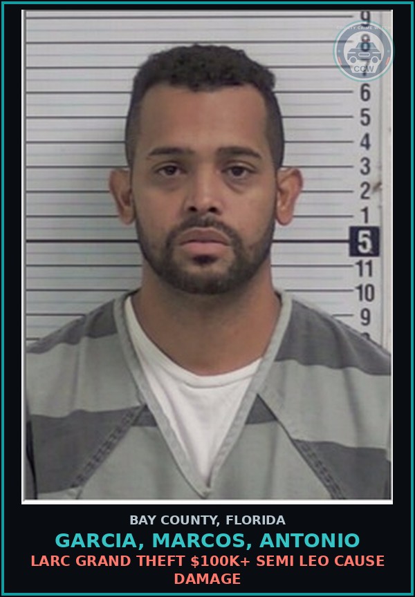 Booking mugshot of GARCIA, MARCOS, ANTONIO in Bay County