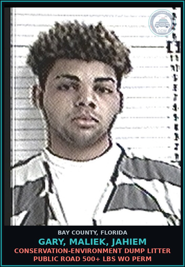 Booking mugshot of GARY, MALIEK, JAHIEM in Bay County