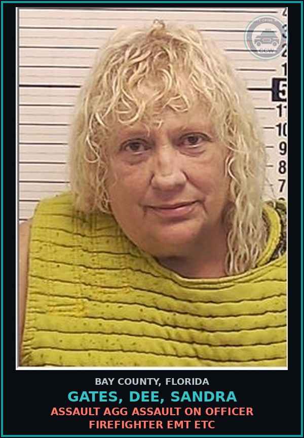 Booking mugshot of GATES, DEE, SANDRA in Bay County