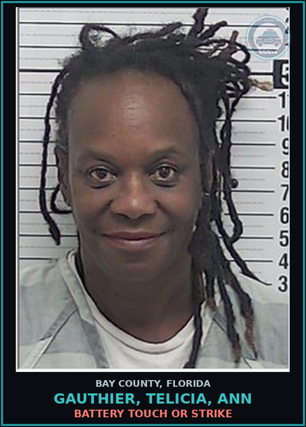 Booking mugshot of GAUTHIER, TELICIA, ANN in Bay County