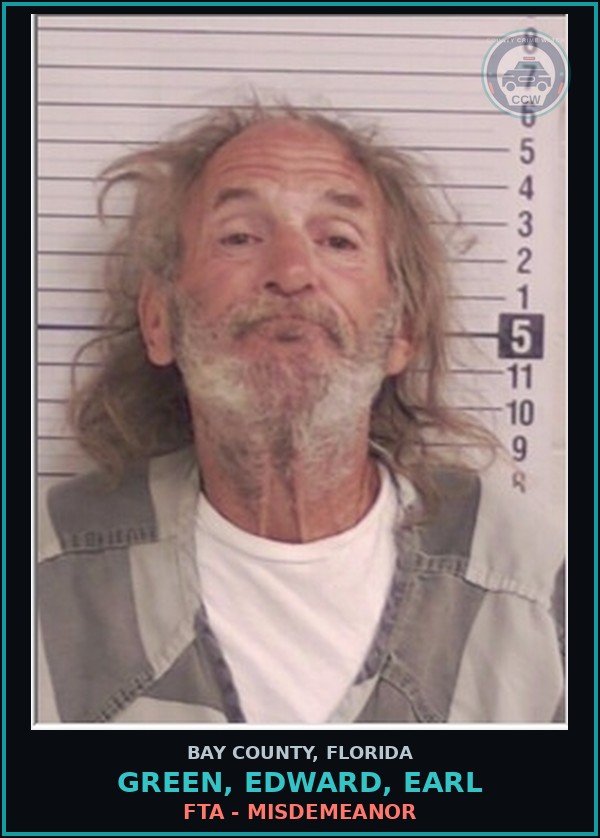 Booking mugshot of GREEN, EDWARD, EARL in Bay County