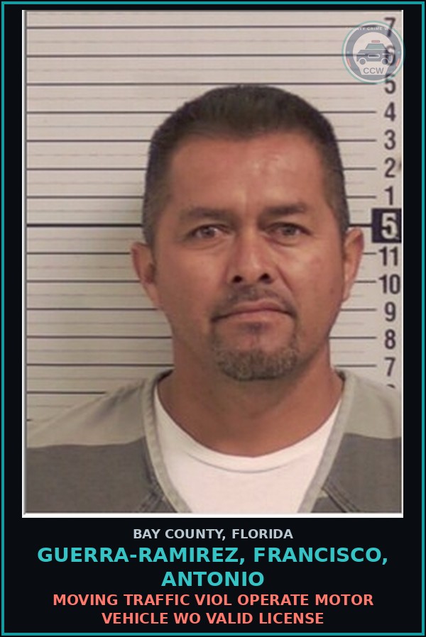 Booking mugshot of GUERRA-RAMIREZ, FRANCISCO, ANTONIO in Bay County