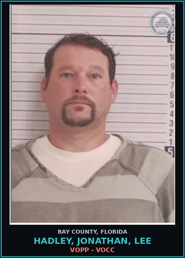 Booking mugshot of HADLEY, JONATHAN, LEE in Bay County
