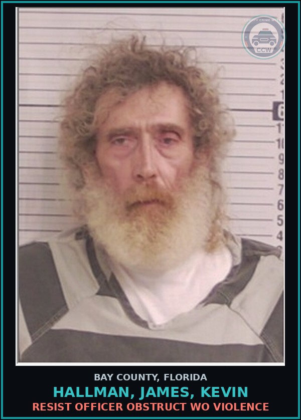 Booking mugshot of HALLMAN, JAMES, KEVIN in Bay County