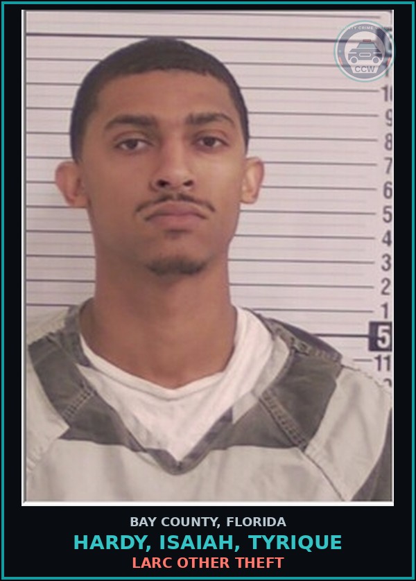 Booking mugshot of HARDY, ISAIAH, TYRIQUE in Bay County