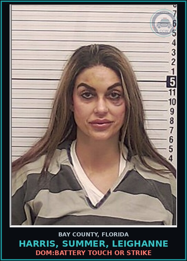 Booking mugshot of HARRIS, SUMMER, LEIGHANNE in Bay County