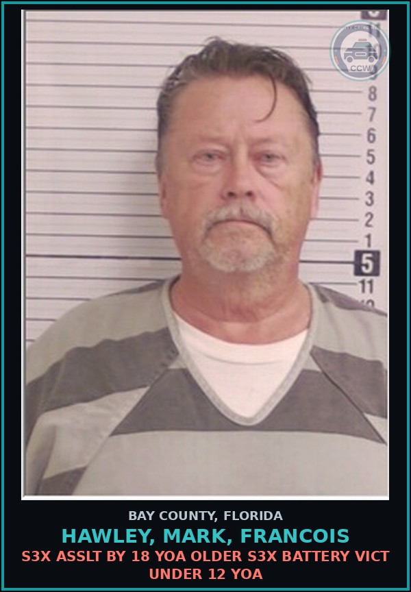 Booking mugshot of HAWLEY, MARK, FRANCOIS in Bay County