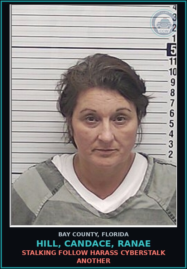 Booking mugshot of HILL, CANDACE, RANAE in Bay County