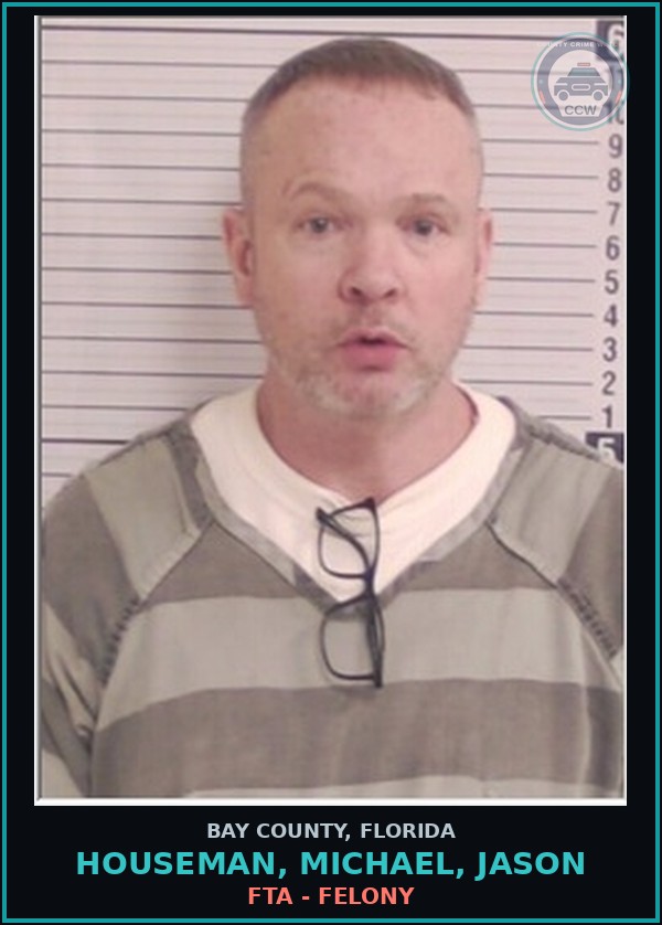Booking mugshot of HOUSEMAN, MICHAEL, JASON in Bay County
