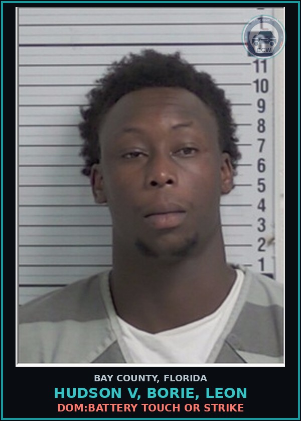 Booking mugshot of HUDSON V, BORIE, LEON in Bay County